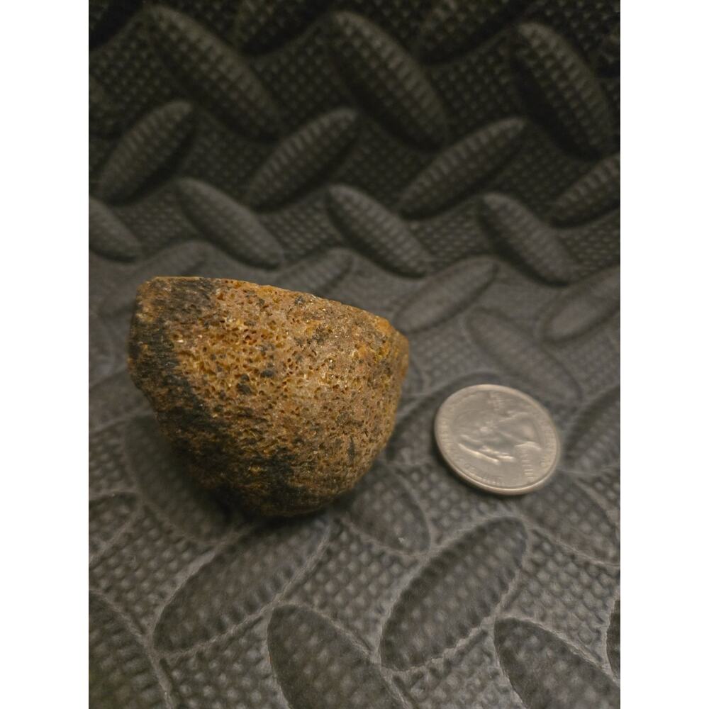 Natural Brazilian Polished Agate Geode Half Yellow Banded Druzy Quartz Crystal - Picture 2 of 2